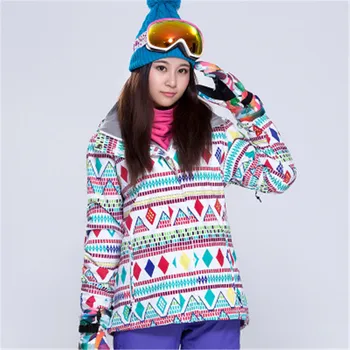

GSOU SNOW Super thick warm ski jacket famale outdoor windproof waterproof Breathable ski suit double board single board ski suit