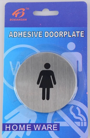 

10Pcs/lot Toilet Entrance Women Sign Decal Vinyl Sticker For Shop Office Home Cafe Hotel FREE SHIPPING 341