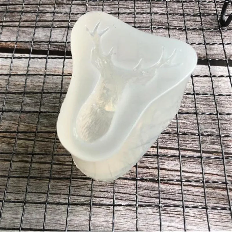 Silica Gel Mould for Mirror Santa Deer Head Handmade DIY Soft Clay Drop Moulding Tool | Дом и сад