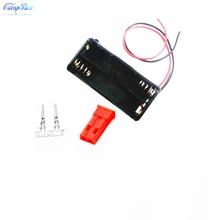 100 шт. 2 х ААА Батарея Чехол Держатель Разъем провода распределительная Коробки с 15 см провода, JST 2,54 разъем для мужчин и обжима