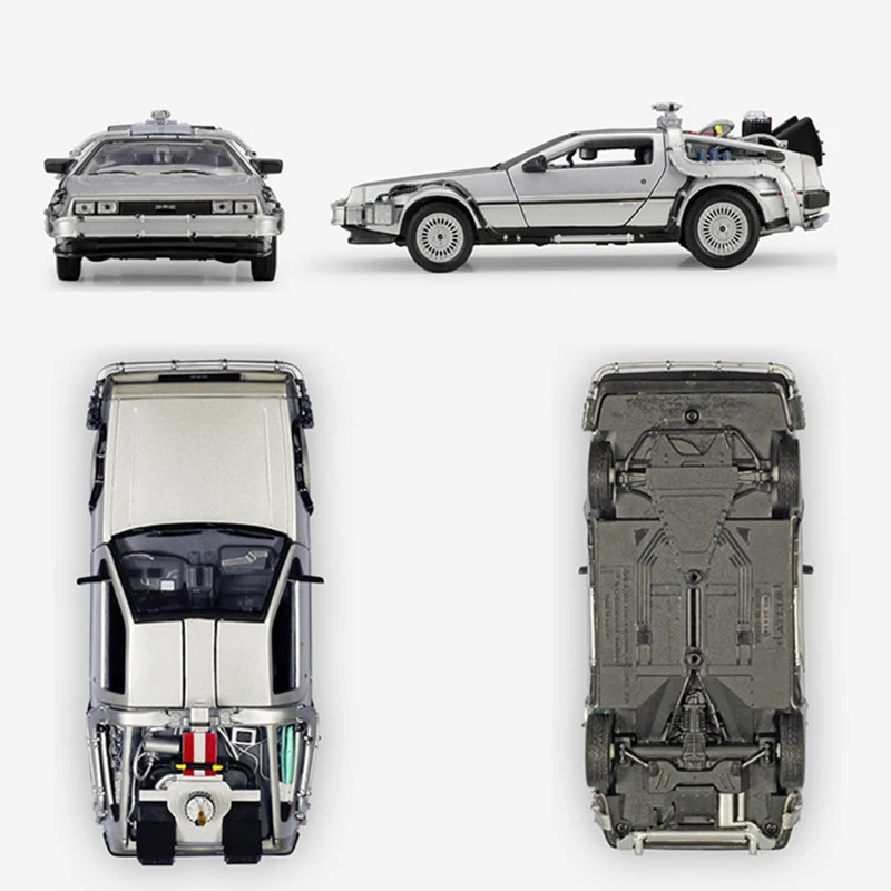 HOMMAT имитация МАСШТАБА 1:24 Welly DeLorean DMC 12 BTTF 1/2/3 модель автомобиля из сплава игрушка