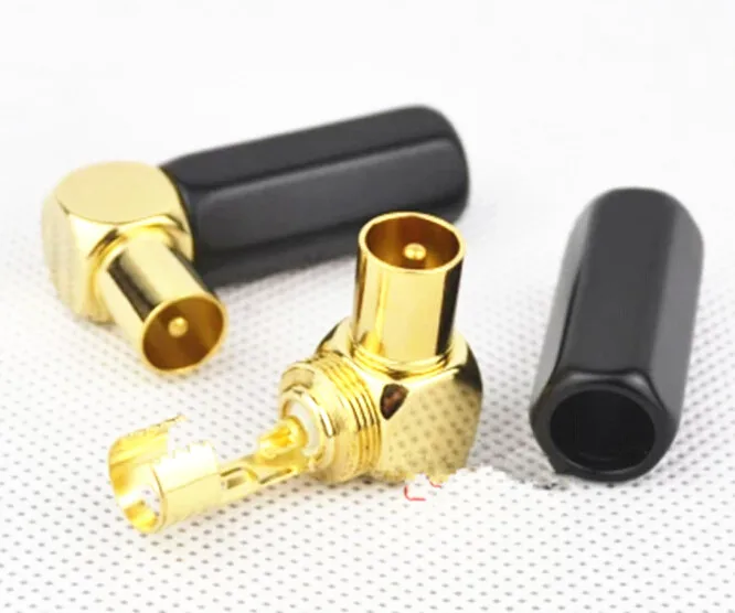 4pcs All copper wire antenna plug IEC male 90 welded joints public