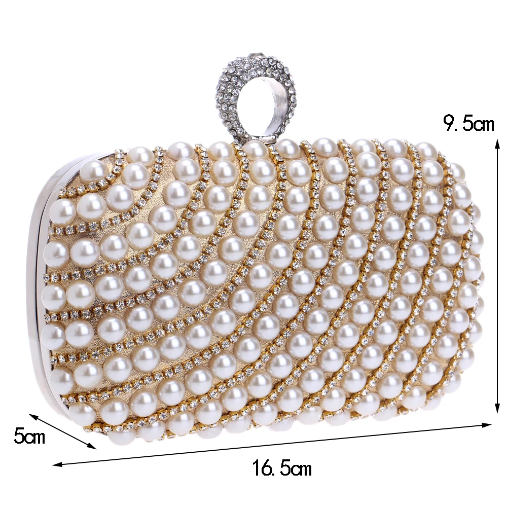 YINGMI Pearl diamond-studded evening bag evening bag with a diamond bag women's rhinestone day clutch female wedding/party bags YINGMI Pearl diamond-studded evening bag evening bag with a diamond bag women's rhinestone day clutch female wedding/party bags