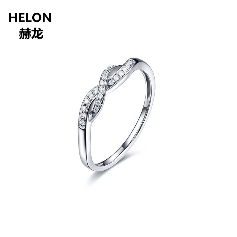 Solid 14k White Gold Engagement Wedding Ring for Women 100% SI/H Natural Diamonds Band Birthday Graduation Jewelry Gift | Украшения и