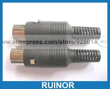 

6 Pcs DIN Plug Connector 4 Pin with Plastic Handle