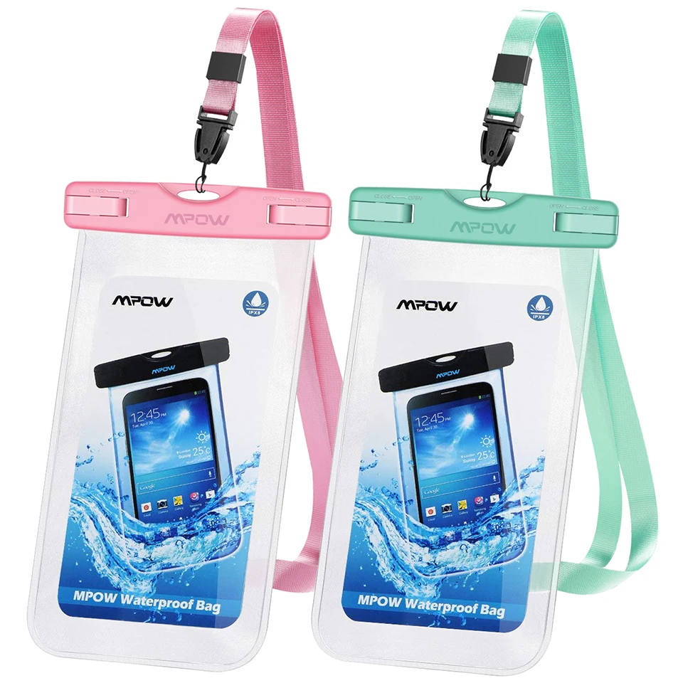 2 Pack Mpow 6.5 Inch IPX8 Waterproof Case Universal Phone Pouch Case Bag For iphone MPPA097AC (9)