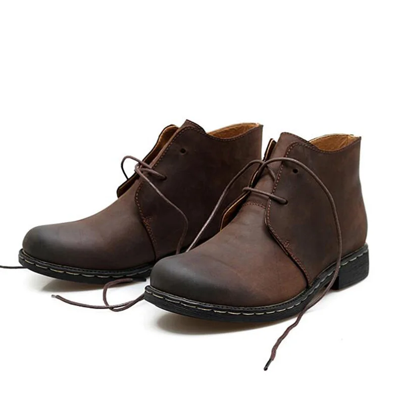 brown Outono Shoes9 With Dos Black Martin Boots Fur Fur marrom Estilo Homens Água Botas Britânico D' De Louco Prova Trabalho Ankle Segurança preto Artesanal Genuíno Inverno Couro À Rq4xwO