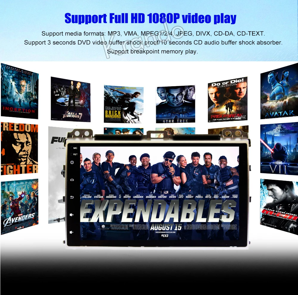Top Krando Android 8.1 9" IPS Full touch big screen car Multimedia player for TOYOTA PRADO 120 2002-2009 audio player gps BT wifi 9