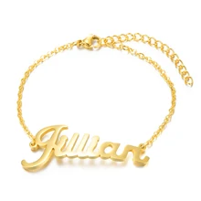 Персонализированные пользовательские именной браслет Подвески ручной работы женские ювелирные изделия гравировка почерк подписи любовь сообщения индивидуальные украшения