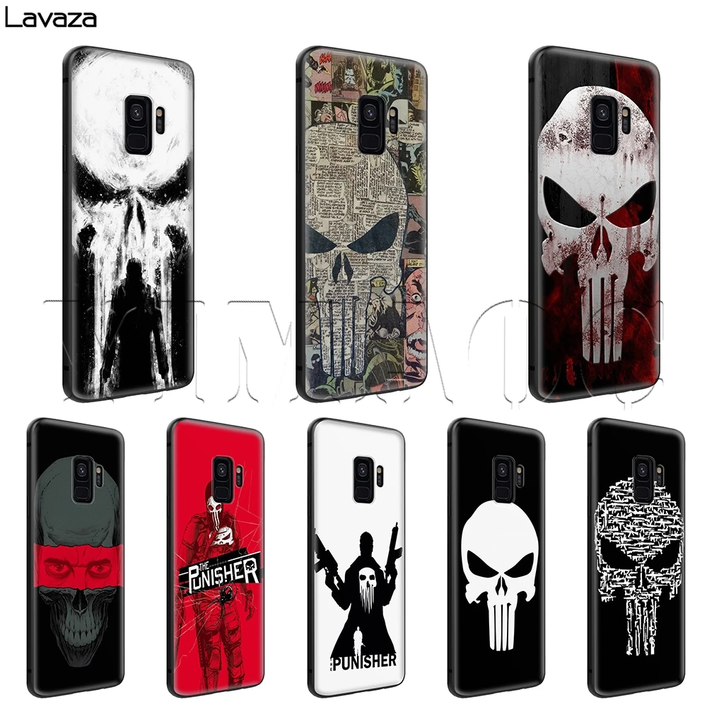 Lavaza комиксов schwarz Каратель чехол для Samsung Галактики S6 S7 край J6 S8 S9 S10 плюс A3 A5 A6 A7 A8 A9