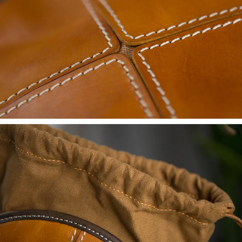 AETOO Leather girl retro small round bag, casual personality single shoulder bag, hundred with crossbody bag