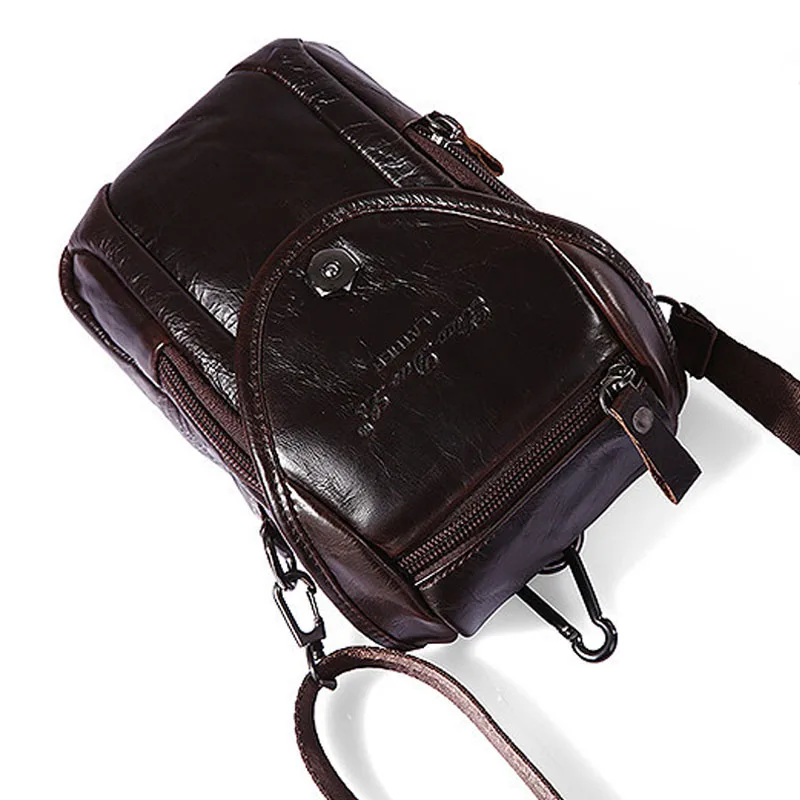 Мужская сумка-мессенджер из натуральной кожи на одно плечо, сумка-Крючок для мобильного телефона, поясная сумка, поясная сумка, сумка через