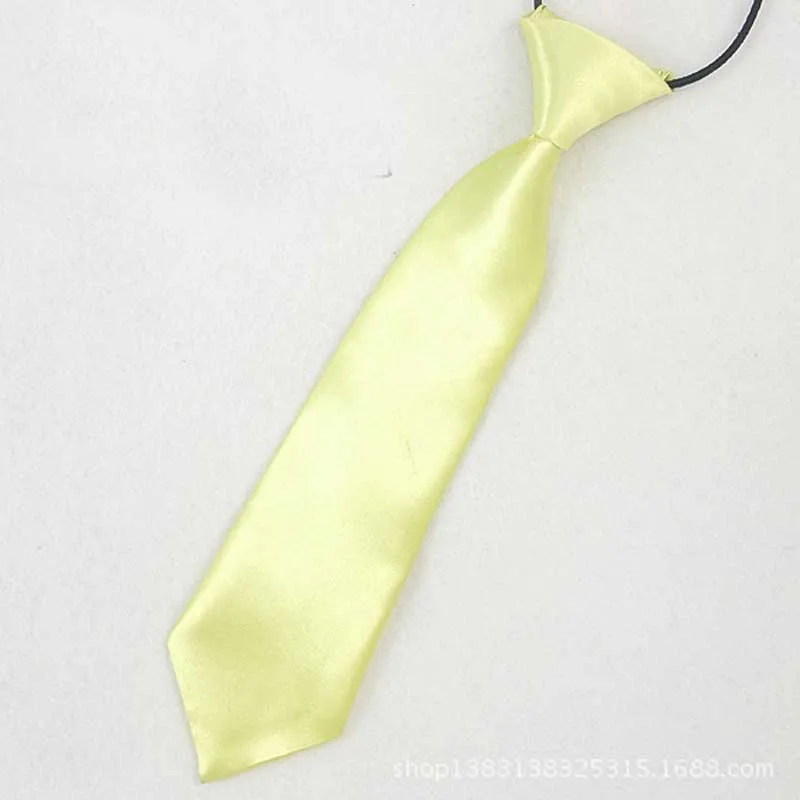 Модные школьные одноцветные свадебные галстуки на резинке галстук-бабочка мужские классические галстуки для жениха 5 см - Цвет: Kid Light Yellow