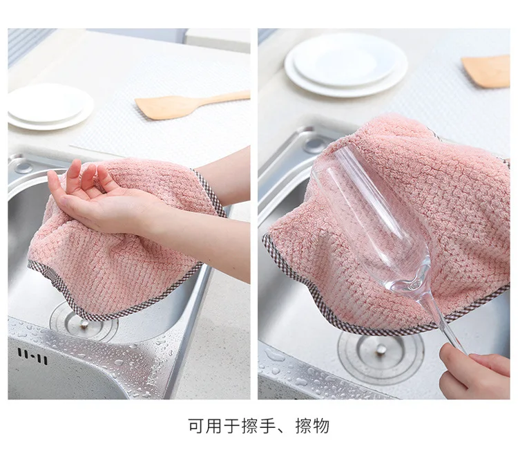 Кухонный подвесной носовой платок бытовой водопоглощение не легко потерять волосы утолщение тряпичная Ручная стирка полотенце для рук