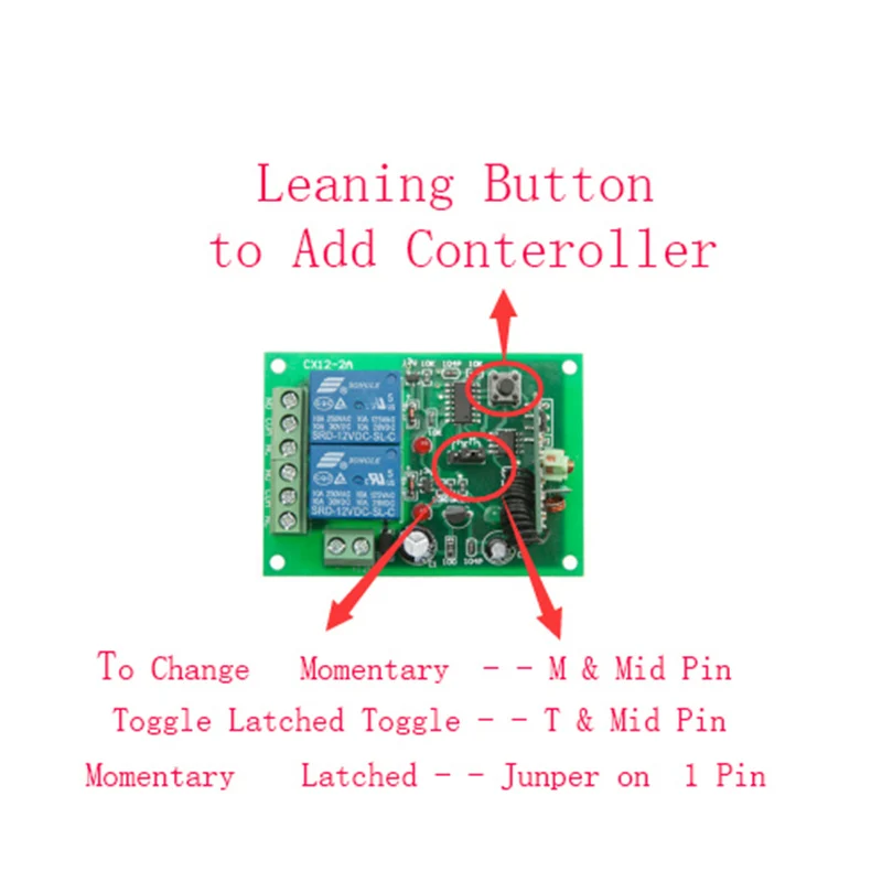DC12V 10A 2CH пульт дистанционного управления выключатель света релейный выход радио приемник модуль И Ремень Пряжка передатчик