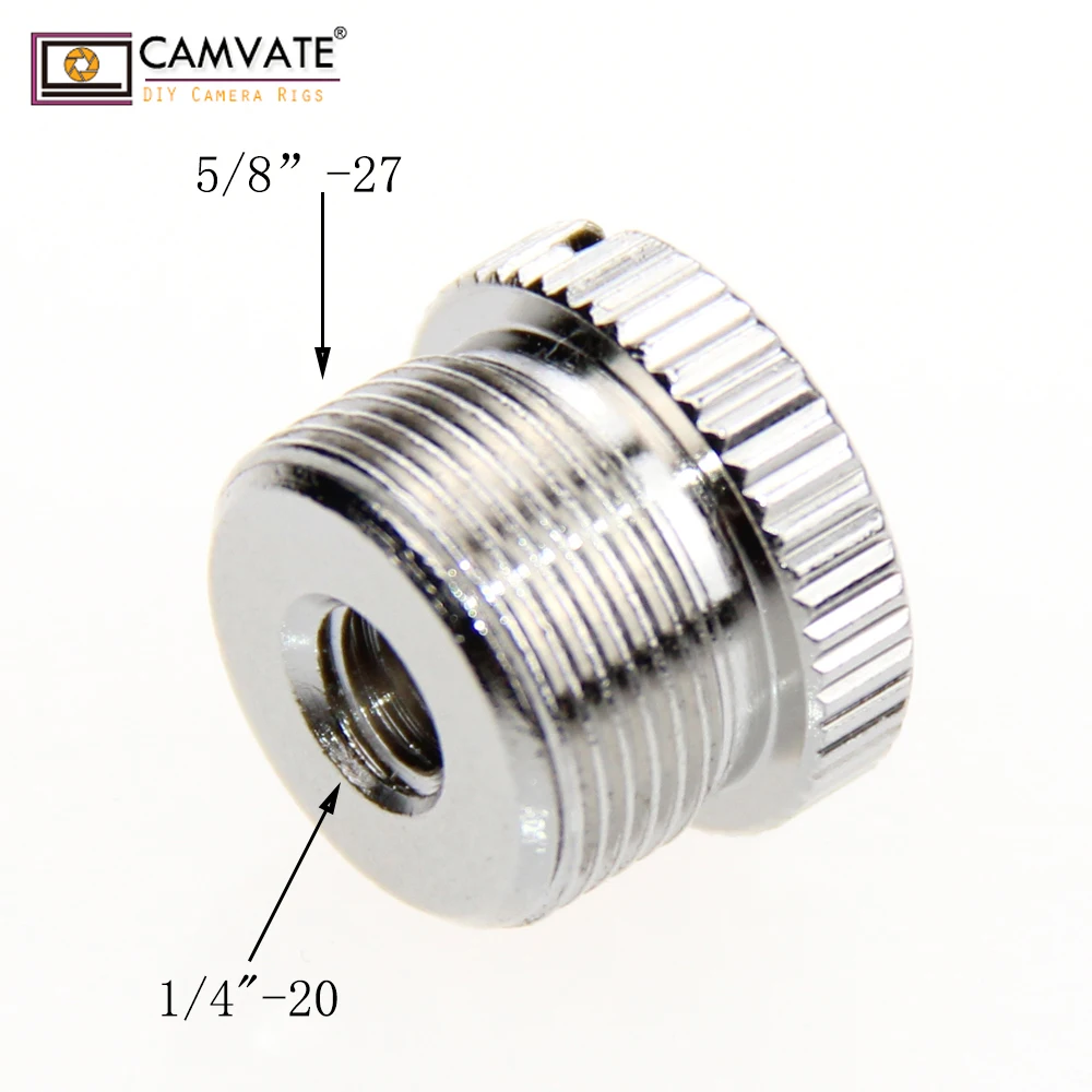 CAMVATE 5/8 дюймовый Мужской до 1/4 дюйма микрофонный винт адаптер с наружной резьбой