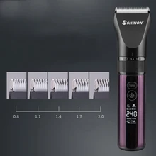 Профессиональная электрическая машинка для стрижки волос с ЖК-дисплеем, перезаряжаемый триммер для волос, титановое керамическое лезвие для салона, машинка для стрижки волос