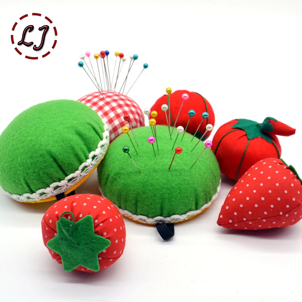 1pcs Ball Tomato Shaped Needle Pin Cushion With Elastic Wrist Belt Diy Handcraft Tool For Stitch Sewing Needlework Accessory Cushion Diy Cushion Pincushion Stitch Aliexpress