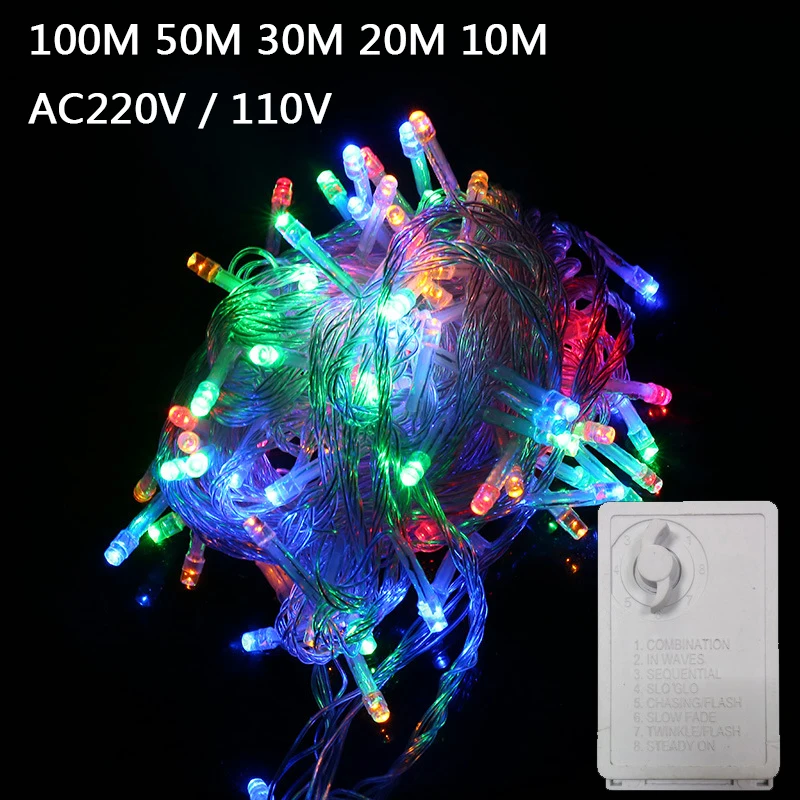 

Z30 50M 100M AC220V AC110V LED string Fairy light holiday Patio Christmas Wedding decoration Waterproof outdoor light garland