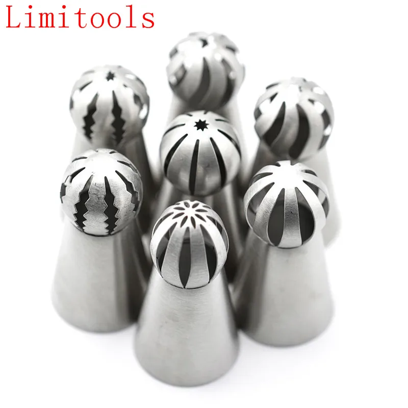 

1PC Russian Piping Nozzle Sphere Ball Icing Confectionary Pastry Tips Sugar Craft Cupcake Decorator Kitchen Bakeware Tools