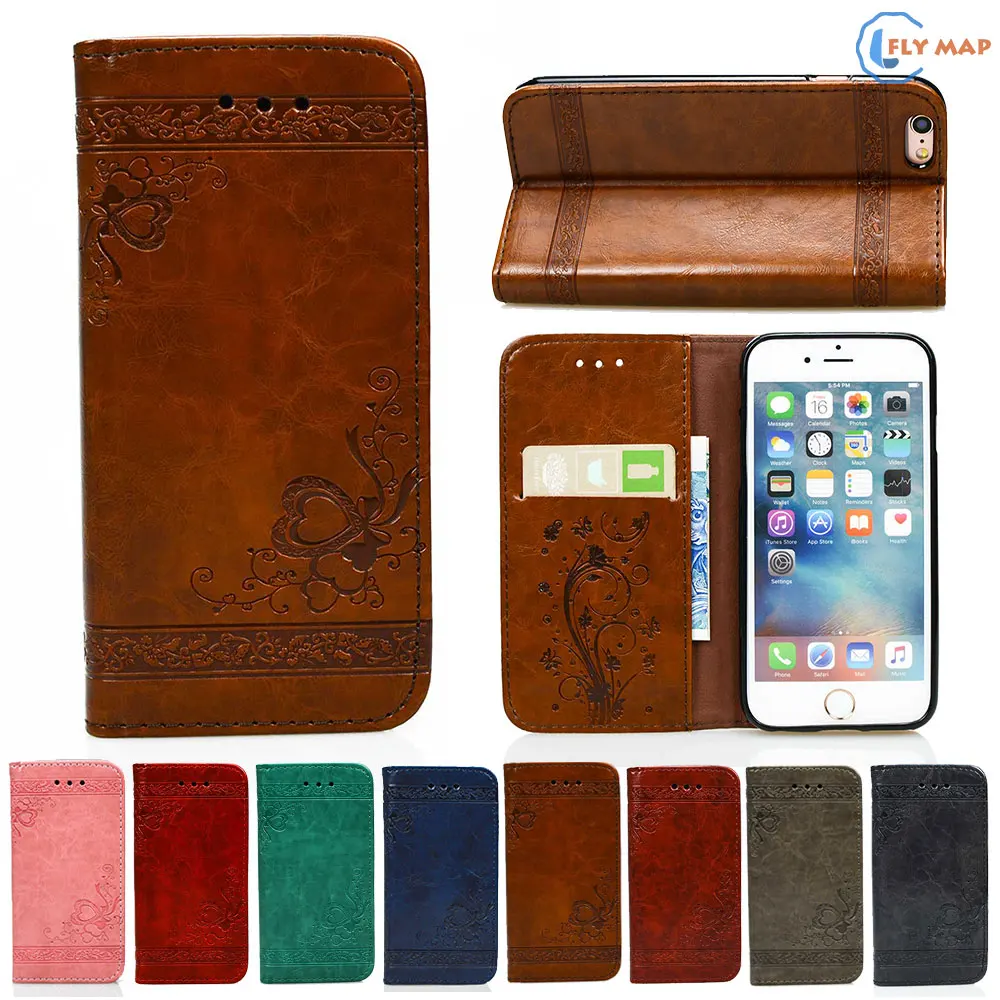 Goede Flip Coque Voor Apple iPhone 6 6 S ik Phone6 Phone6S Back Box telefoon Leather Case Cover Apple i Telefoon 6 6 S iPhone6 iPhone6S
