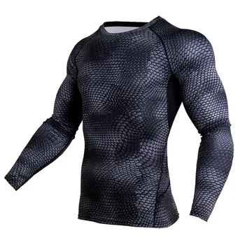 

Men Running Sport Compression Shirts Gym Fitness Long sleeve T-shirt Jogging Training t shirt Male Crossfit Tees Tops Sportswear