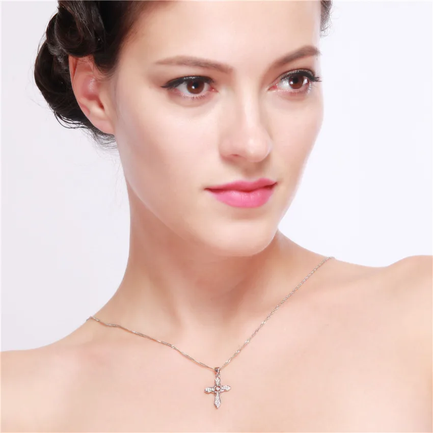 Подвеска в виде Креста для ожерелья серебро Pingentes 49% цепи женские Ожерелье Bijoux