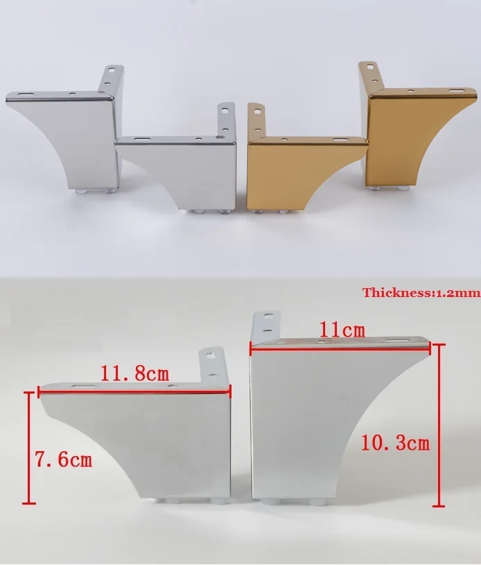 4Pcs/Lot Stainless Steel Gold Chrome Furniture Bath Coffee Stool Bar Sofa Chair Leg Legs Feet European Concise