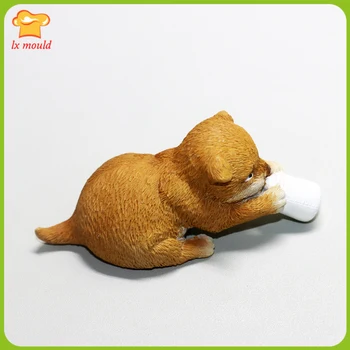 

3D sucking bottle puppy silicone mold DIY handmade soap chocolate cake decoration mold