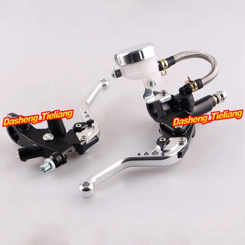 Universal 7/8" 22mm Front Master Cylinder Brake Clutch Levers For Sport Street Bike Silver High Quality