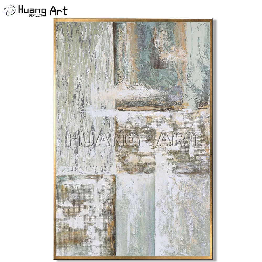 

Modern Abstract Stacked Stone Oil Painting Artist Hand-painted High Quality White Landsacpe Oil Painting for Room Decor Wall Art