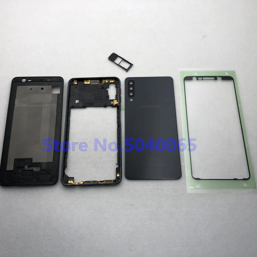 Оригинальный чехол для Samsung A7 2018 SM A750F с полным корпусом передняя средняя рамка