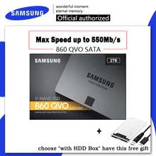 SSD SAMSUNG 860 QVO SSD 1 ТБ 2 ТБ HD SSD жесткий диск HDD 2,5 жесткий диск SSD SATA 1 ТБ твердотельный накопитель 550MBs для ноутбука компьютер