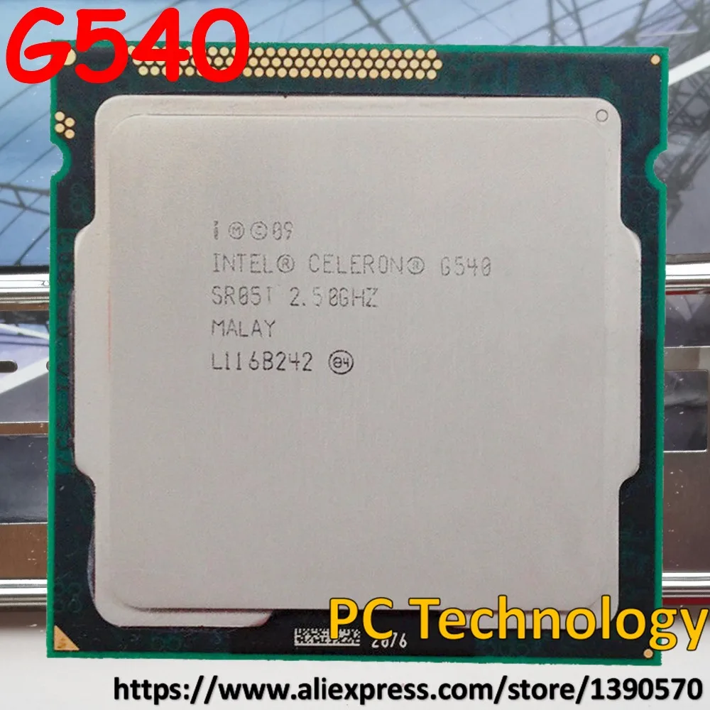 Оригинальный процессор Intel Celeron G540 2 5 ГГц м LGA1155 65 Вт двухъядерный бесплатная