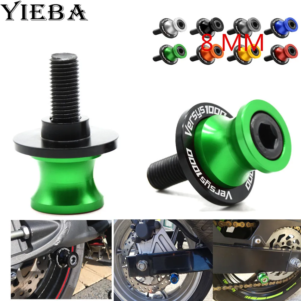 Gold Aramox Swing Arm Spool,2pcs 8mm Motorcycle CNC Rear Stand Swing Arm Spool Sliders Stand Swingarm Bobbins