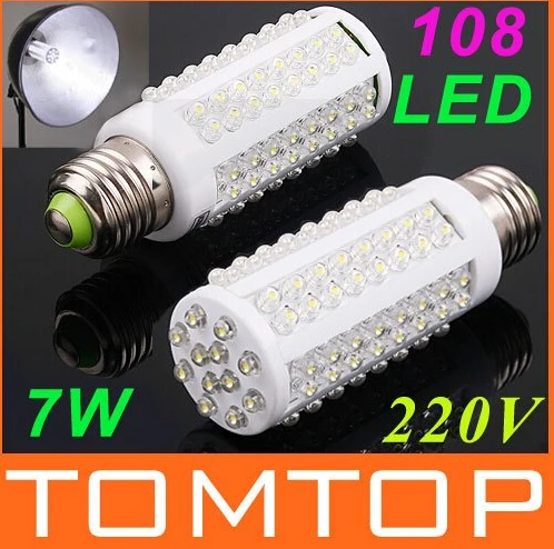

E27 LED bulb 220V 7W White Warm White light LED lamp 108 Spot light Energy saving lamps High Bright 360 degree