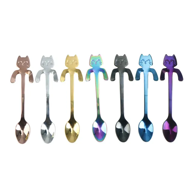 Cheap 1Pcs Stainless Steel Coffee & Tea Spoon Mini Cat Long Handle Creative Spoon Drinking Tools Kitchen Gadget Flatware Tableware Cheap 1Pcs Stainless Steel Coffee & Tea Spoon Mini Cat Long Handle Creative Spoon Drinking Tools Kitchen Gadget Flatware Tableware