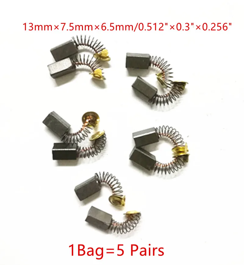 5 Pairs Carbon Brushes Replacement for HITACHI LDU4 JP20 JGP2 JG10S
