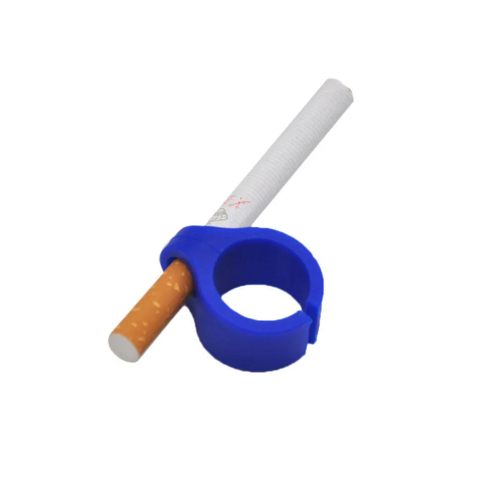 1 шт. дизайн, силиконовая подставка для рук с кольцом на палец, держатель для сигарет, аксессуары для обычного курения, Прямая поставка для мужчин 0,328 - Цвет: B