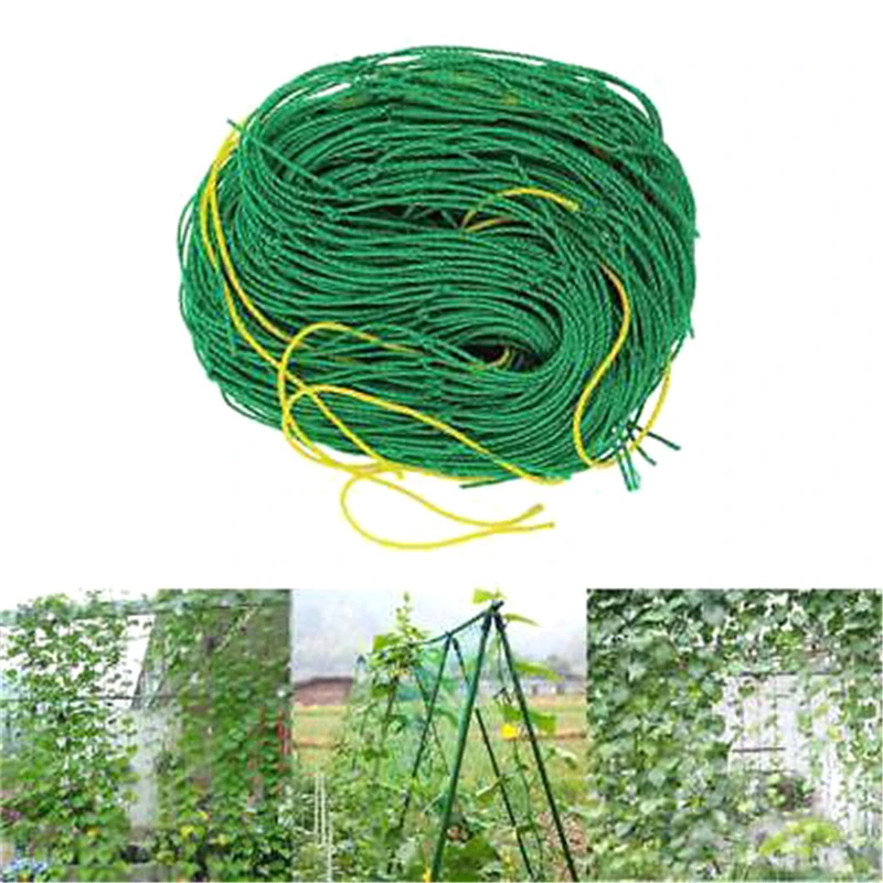 

Green Nylon Trellis Netting Support Climbing Bean Plant Nets Grow Fence 1.8*0.9 Garden