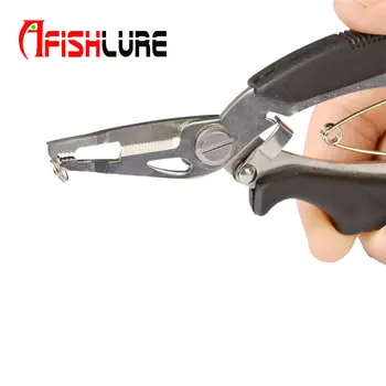 

Afishlure Small Stainless Steel Fishing Pliers 13cm AT08 Fishing Tool Spare Cover Fishing Lure Multifunction Scissor Clipper
