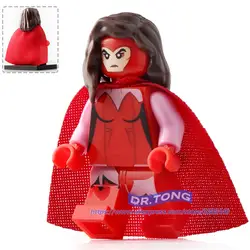 Одной продажи WM453 Алая ведьма Wanda Django Maximoff Marvel Super Hero фигурку строительные блоки детские игрушки