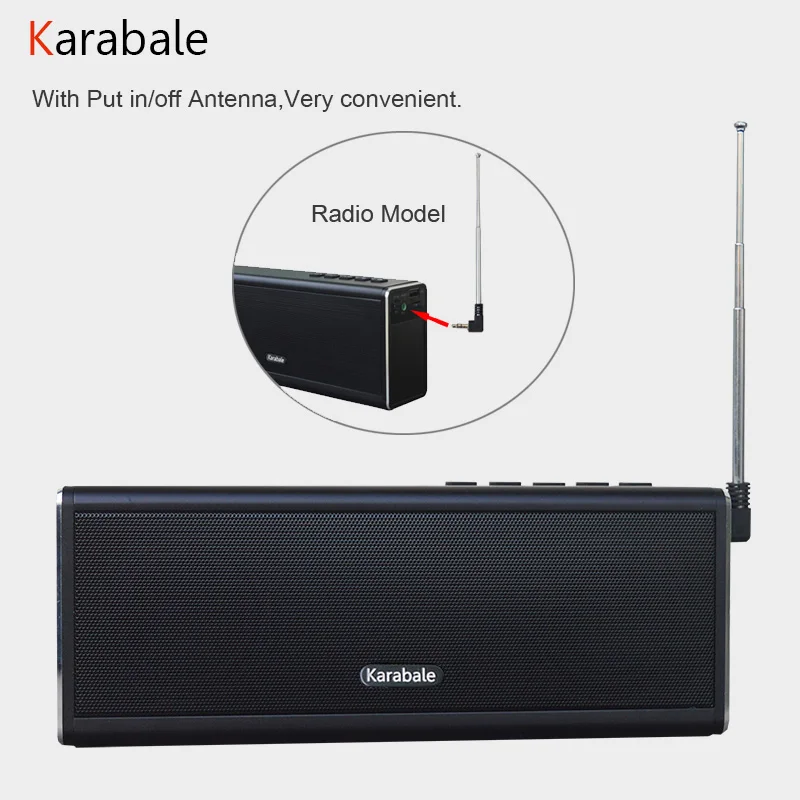 Металлический bluetooth динамик Karabale 20 Вт Hi Fi 4400 мАч внешний аккумулятор портативная