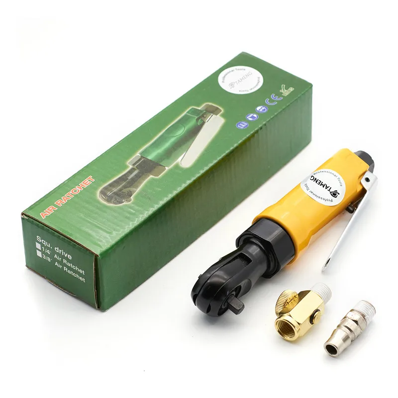 

Free Shipping Air Ratchet Wrench 1/4" 3/8" Mini Air Ratchet Pneumatic Wrench Torque Spanner Industrial Yellow