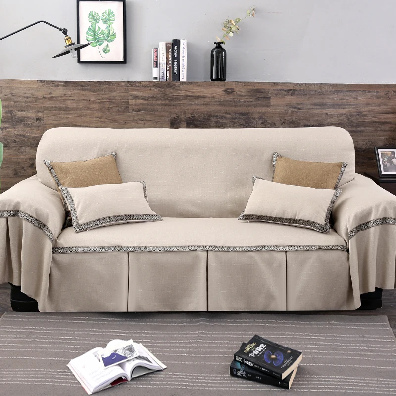 

1pc Solid Color Sofa Cover for Living Room Universal Sofa Towel All-inclusive Dust Cover Couch Home Decoration Sofa Slipover