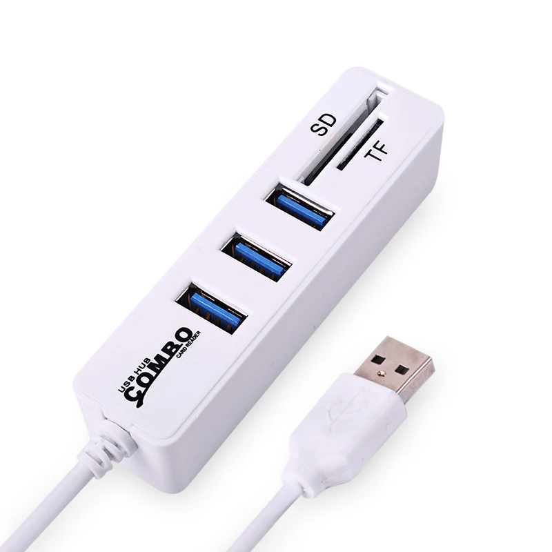 Мини usb-хаб 3,0 Мульти USB разветвитель 3 порта+ 2 кард-ридера портативный концентратор комбинированный все в одном SD/TF для компьютера и ноутбука аксессуары