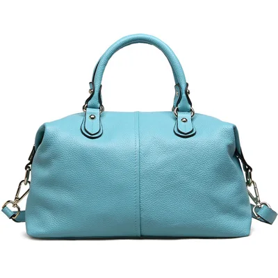 Новая мода натуральная кожа женские сумки высокого качества Деловые женские сумки-мессенджеры повседневные сумки через плечо для женщин - Цвет: Небесно-голубой