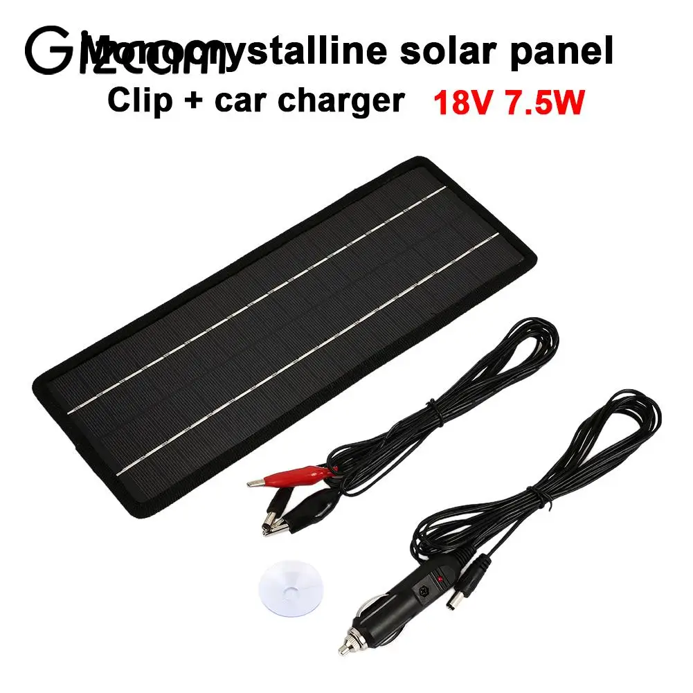 Solar Panel with Cigarette Lighter Portable Car Battery Charging