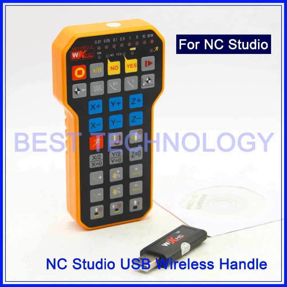 CNC маховик NC Studio USB беспроводной пульт дистанционного управления 3 оси ЧПУ контроллер для ЧПУ гравировальный станок система weihong