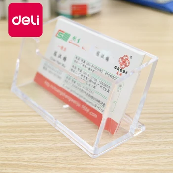 

Business Card Holder 2PCS Acrylic Desktop Single/Double/Three Layer Business Exhibition Transparent Storage Box Thick Simple